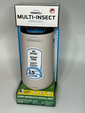 Thermacell Patio Shield Mosquito Repeller Multi-Insect Zone NIB Beige Cabincore